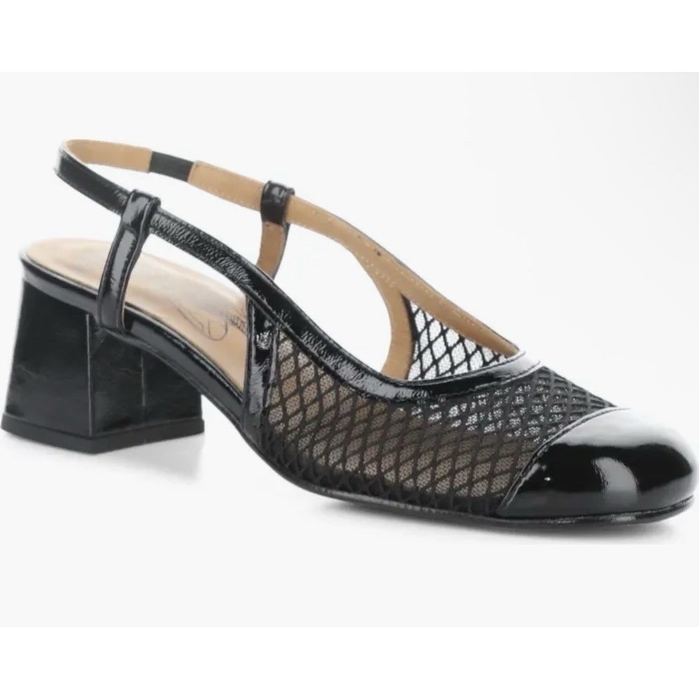 Fly London Women Size 38‎ Soki Slingback Patent Leather Pump Black SOKI273FLY
